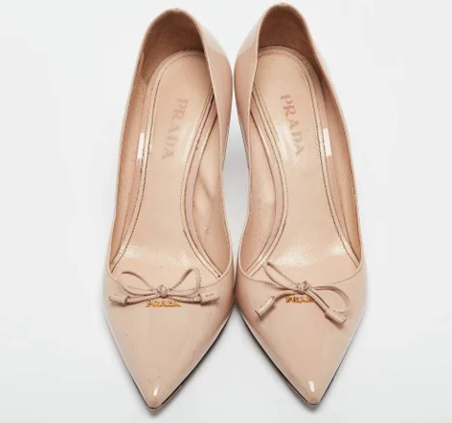 Prada Vintage Pre-owned Leather heels Beige Dames