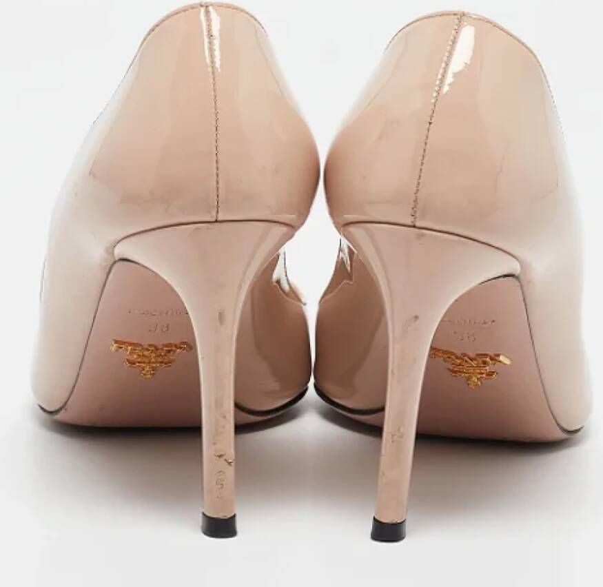 Prada Vintage Pre-owned Leather heels Beige Dames