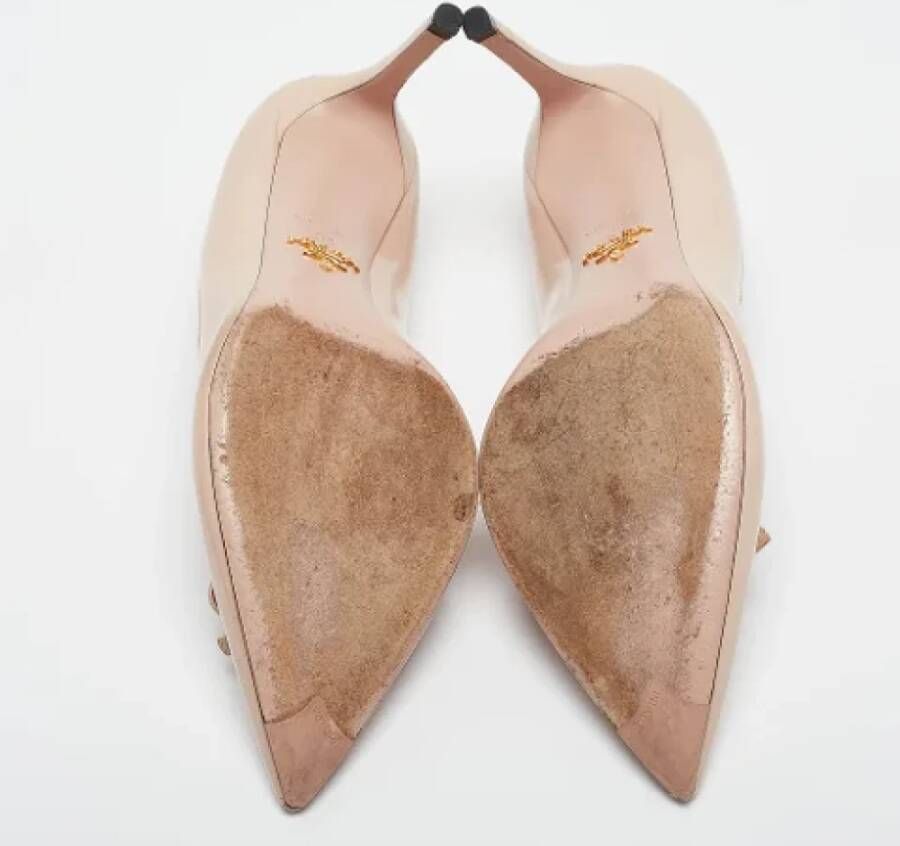 Prada Vintage Pre-owned Leather heels Beige Dames
