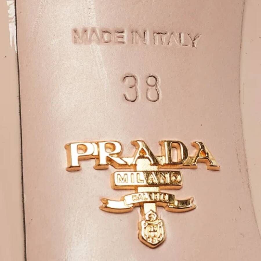 Prada Vintage Pre-owned Leather heels Beige Dames
