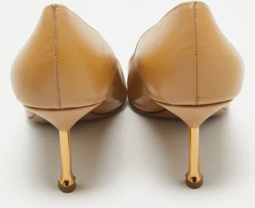 Prada Vintage Pre-owned Leather heels Beige Dames