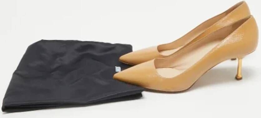 Prada Vintage Pre-owned Leather heels Beige Dames