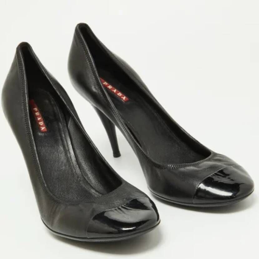 Prada Vintage Pre-owned Leather heels Black Dames