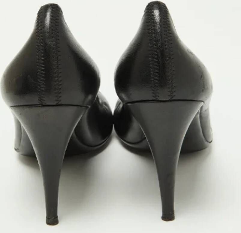 Prada Vintage Pre-owned Leather heels Black Dames