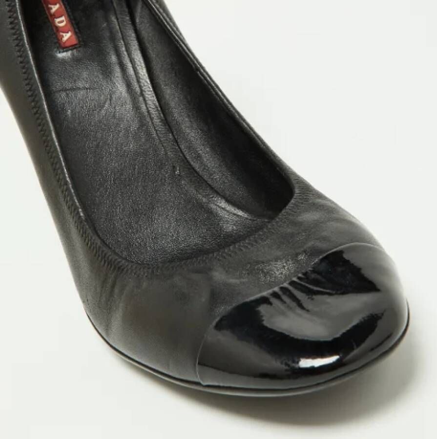 Prada Vintage Pre-owned Leather heels Black Dames