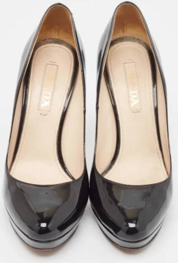 Prada Vintage Pre-owned Leather heels Black Dames