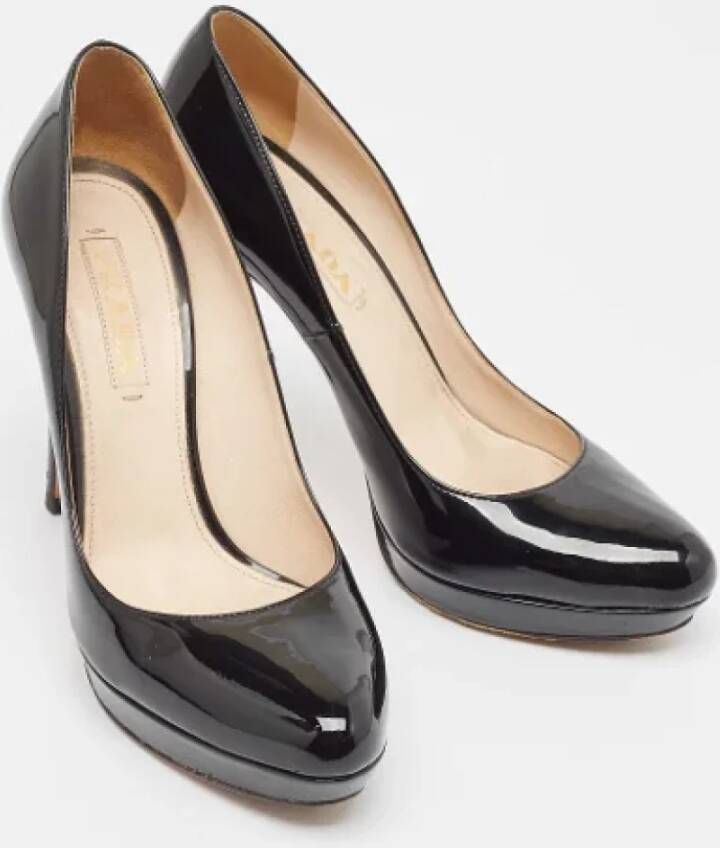 Prada Vintage Pre-owned Leather heels Black Dames