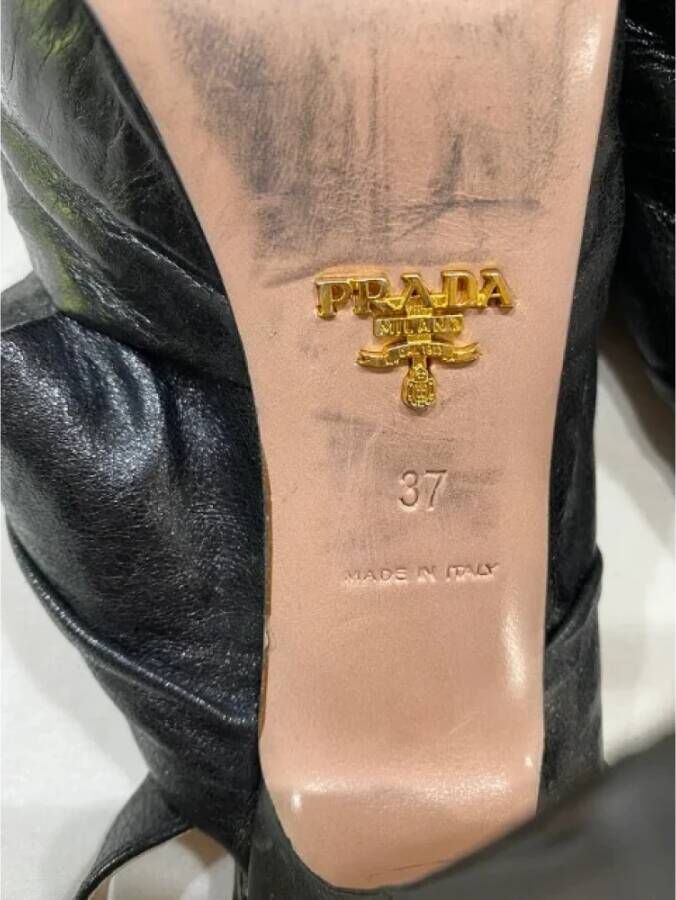 Prada Vintage Pre-owned Leather heels Black Dames