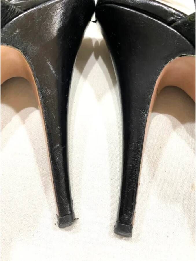 Prada Vintage Pre-owned Leather heels Black Dames