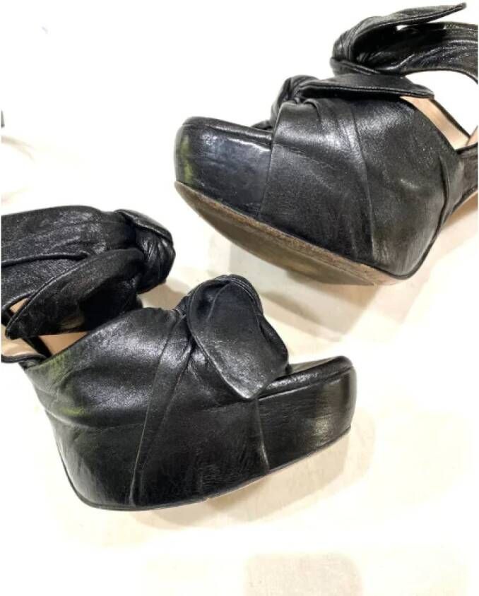Prada Vintage Pre-owned Leather heels Black Dames