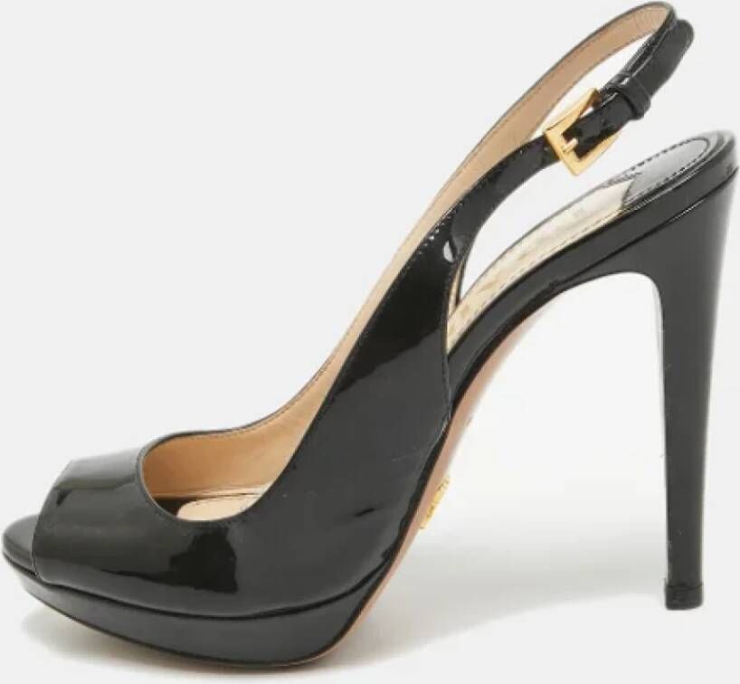 Prada Vintage Pre-owned Leather heels Black Dames