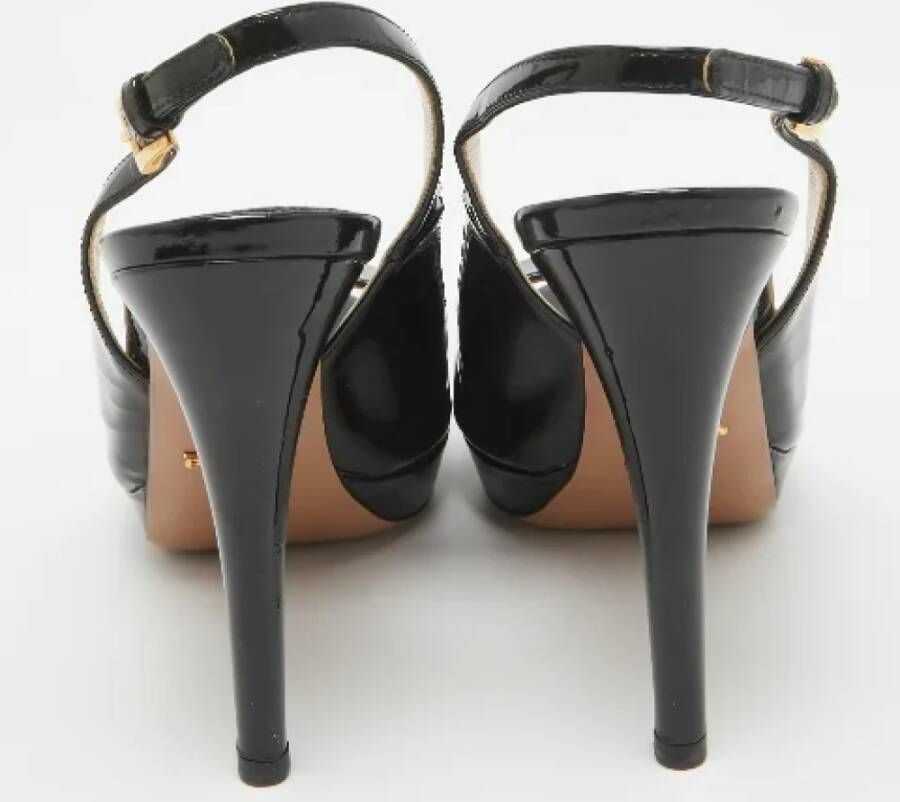 Prada Vintage Pre-owned Leather heels Black Dames