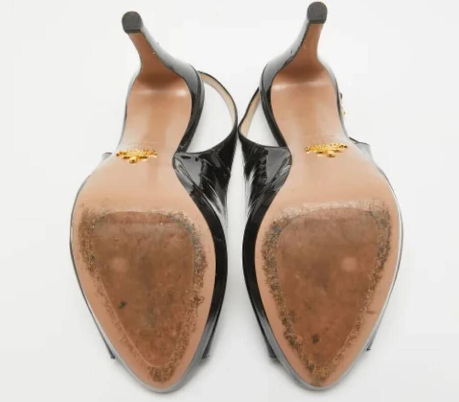 Prada Vintage Pre-owned Leather heels Black Dames