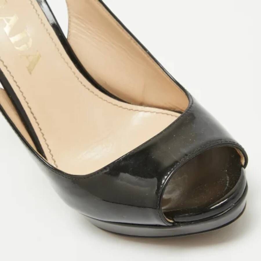 Prada Vintage Pre-owned Leather heels Black Dames