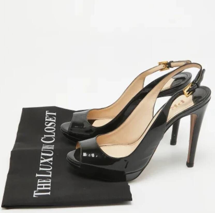 Prada Vintage Pre-owned Leather heels Black Dames