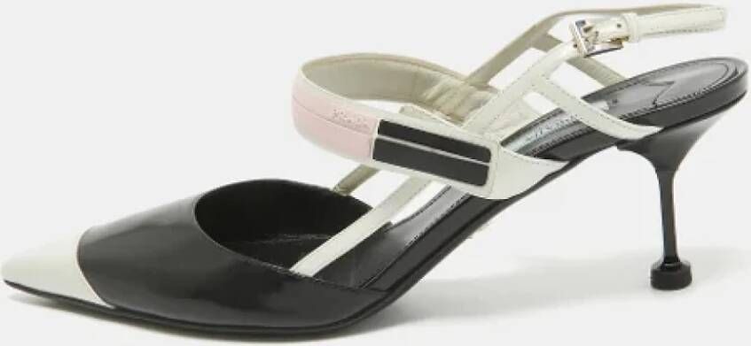 Prada Vintage Pre-owned Leather heels Black Dames