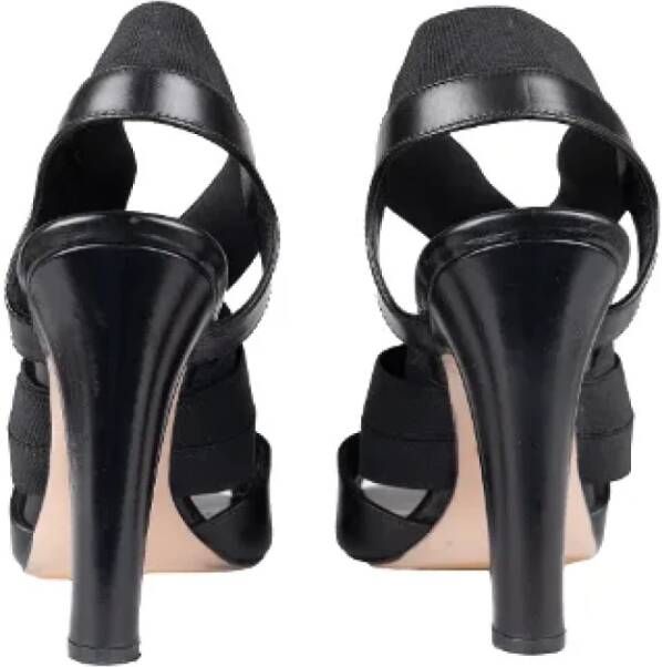 Prada Vintage Pre-owned Leather heels Black Dames