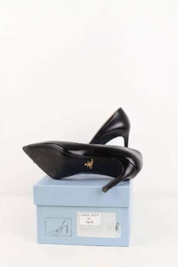 Prada Vintage Pre-owned Leather heels Black Dames