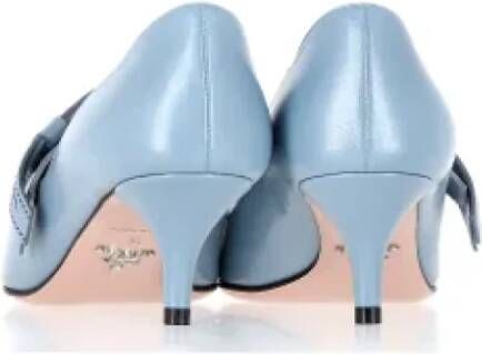 Prada Vintage Pre-owned Leather heels Blue Dames