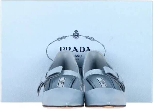 Prada Vintage Pre-owned Leather heels Blue Dames
