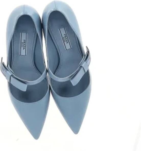 Prada Vintage Pre-owned Leather heels Blue Dames