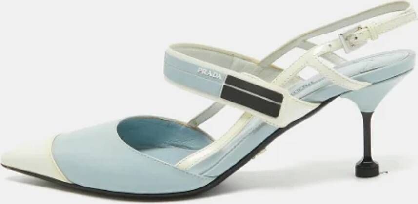 Prada Vintage Pre-owned Leather heels Blue Dames