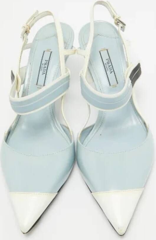 Prada Vintage Pre-owned Leather heels Blue Dames