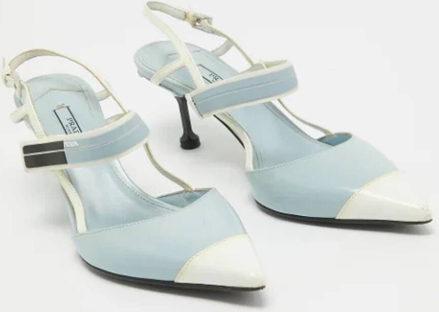 Prada Vintage Pre-owned Leather heels Blue Dames