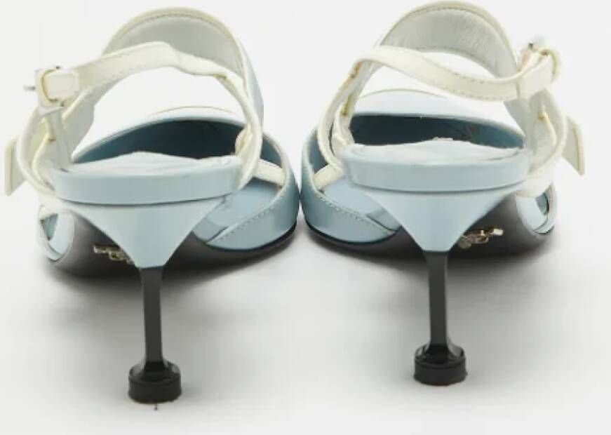 Prada Vintage Pre-owned Leather heels Blue Dames