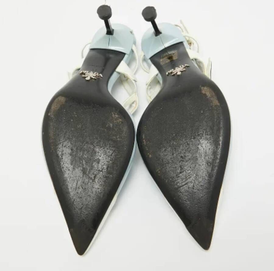 Prada Vintage Pre-owned Leather heels Blue Dames