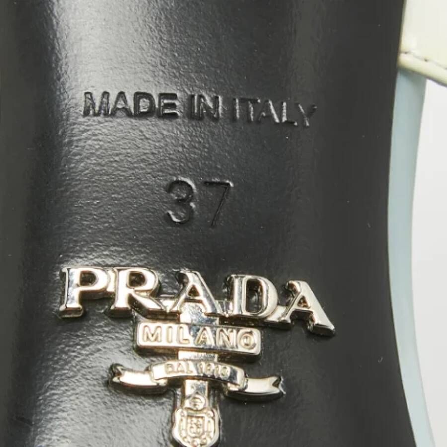 Prada Vintage Pre-owned Leather heels Blue Dames