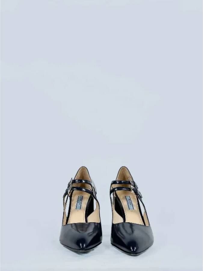 Prada Vintage Pre-owned Leather heels Blue Dames
