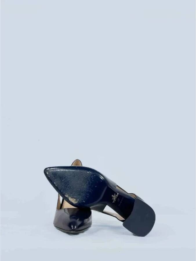 Prada Vintage Pre-owned Leather heels Blue Dames