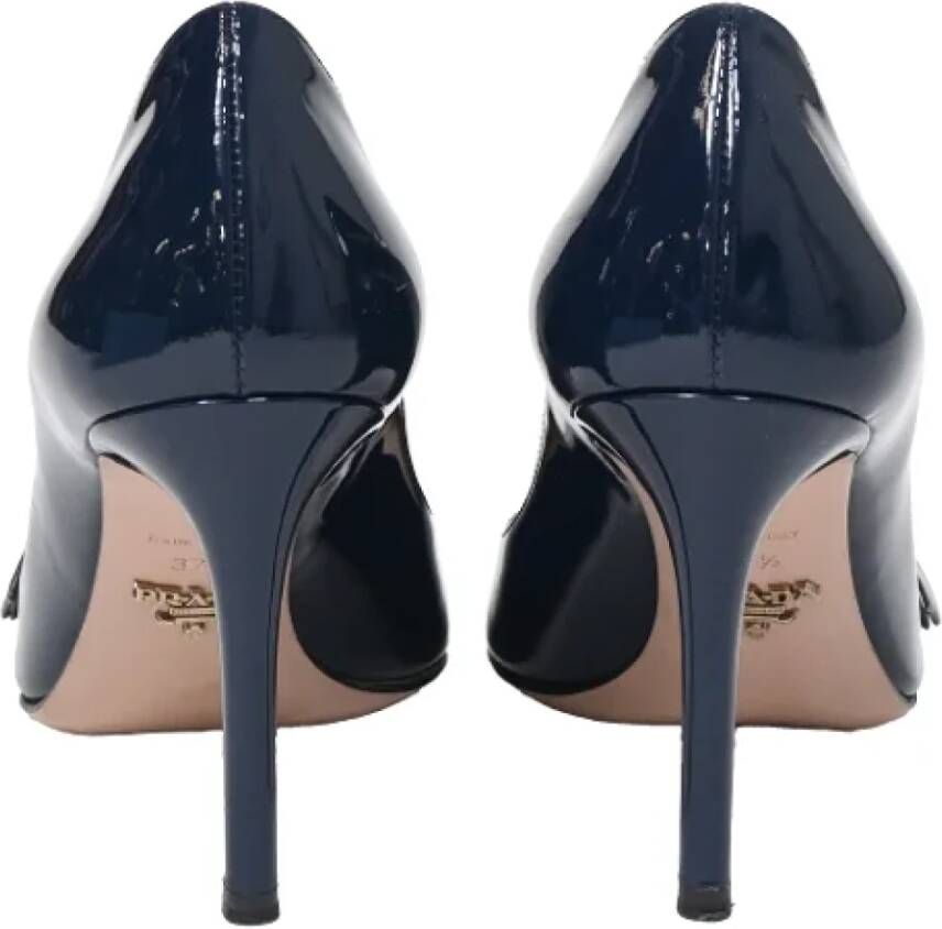 Prada Vintage Pre-owned Leather heels Blue Dames