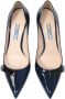 Prada Vintage Pre-owned Leather heels Blue Dames - Thumbnail 5