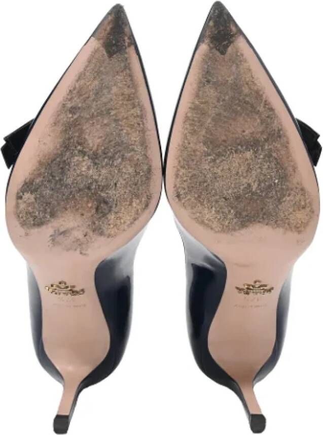 Prada Vintage Pre-owned Leather heels Blue Dames
