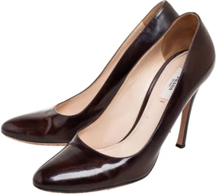 Prada Vintage Pre-owned Leather heels Brown Dames