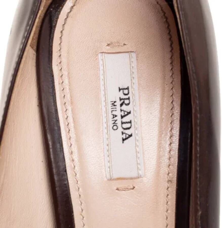 Prada Vintage Pre-owned Leather heels Brown Dames