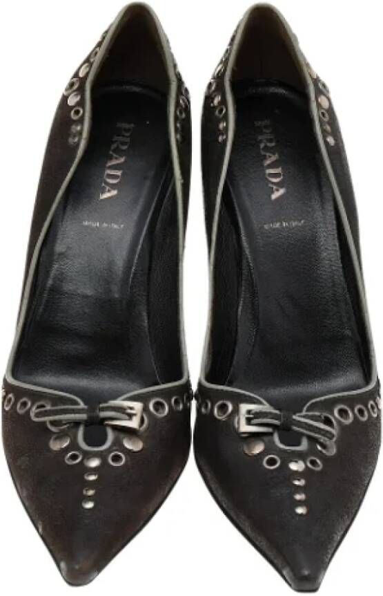 Prada Vintage Pre-owned Leather heels Brown Dames