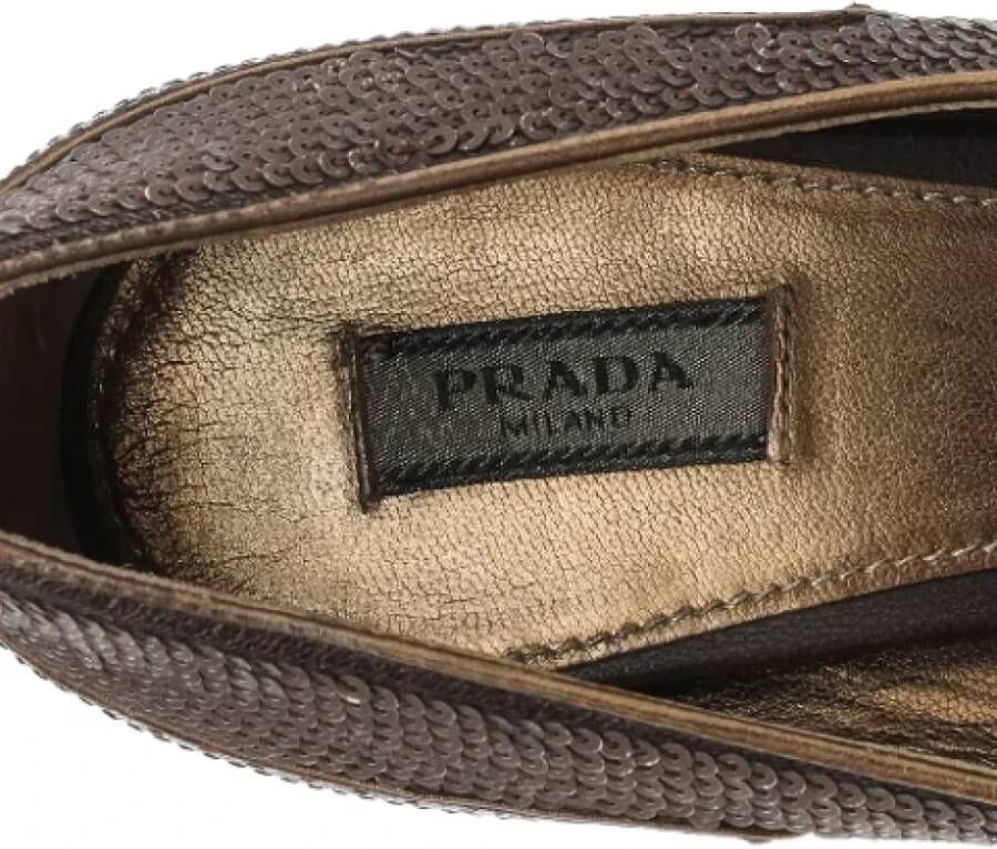 Prada Vintage Pre-owned Leather heels Brown Dames