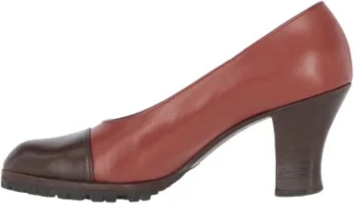 Prada Vintage Pre-owned Leather heels Brown Dames