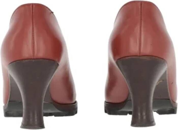 Prada Vintage Pre-owned Leather heels Brown Dames