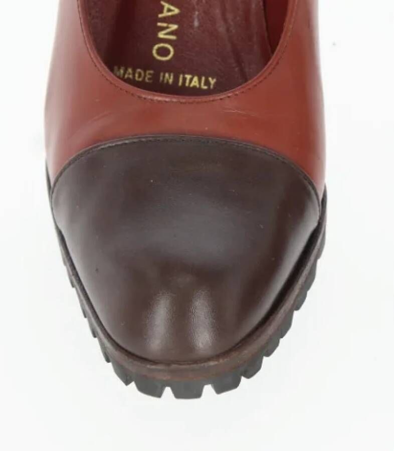 Prada Vintage Pre-owned Leather heels Brown Dames