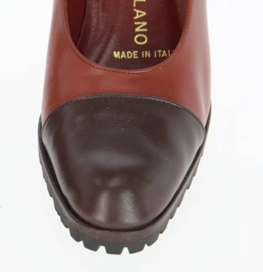 Prada Vintage Pre-owned Leather heels Brown Dames