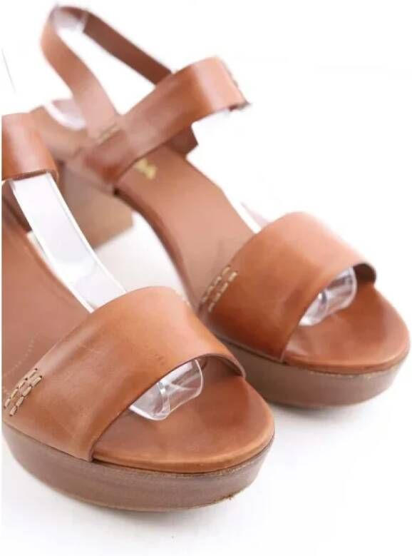 Prada Vintage Pre-owned Leather heels Brown Dames