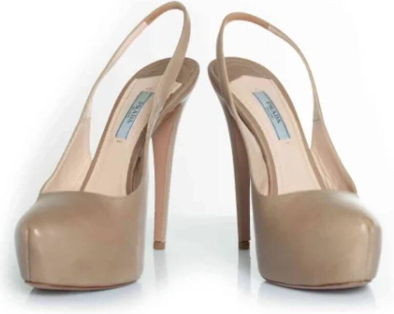 Prada Vintage Pre-owned Leather heels Brown Dames