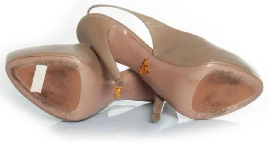 Prada Vintage Pre-owned Leather heels Brown Dames