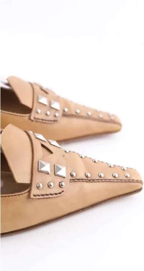 Prada Vintage Pre-owned Leather heels Brown Dames