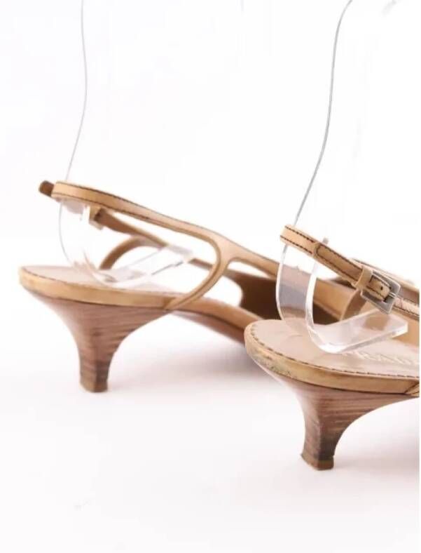 Prada Vintage Pre-owned Leather heels Brown Dames