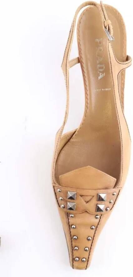 Prada Vintage Pre-owned Leather heels Brown Dames